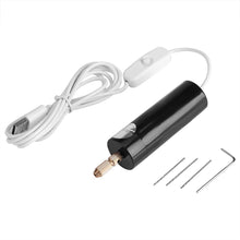 Load image into Gallery viewer, Abichoice Mini Electric Hand Drill Set, Portable USB Port, 3pcs Drill Bits (1.0-1.2mm) Tool for DIY Crafts Resin Jewellery Making