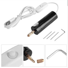Load image into Gallery viewer, Abichoice Mini Electric Hand Drill Set, Portable USB Port, 3pcs Drill Bits (1.0-1.2mm) Tool for DIY Crafts Resin Jewellery Making