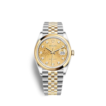 Load image into Gallery viewer, Datejust 36 watch in gold and Oystersteel