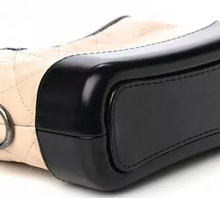 Load image into Gallery viewer, CHANEL Aged Calfskin Quilted Small Gabrielle Hobo Beige Black