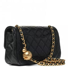 Load image into Gallery viewer, CHANEL Lambskin Quilted CC Pearl Crush Mini Rectangular Flap Black
