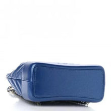 Load image into Gallery viewer, CHANEL Iridescent Aged Calfskin Chevron Quilted Small Gabrielle Backpack Blue