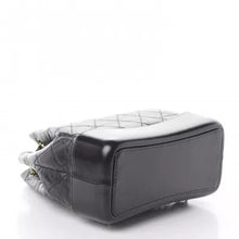 Load image into Gallery viewer, CHANEL Aged Calfskin Quilted Small Gabrielle Backpack Black