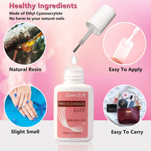 Load image into Gallery viewer, Abichoice 5Packs Super Strong Nail Glue For Acrylic Nails, Nail Tips and Press On Nails
