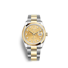 Load image into Gallery viewer, Datejust 36 watch in gold and Oystersteel