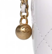 Load image into Gallery viewer, CHANEL Calfskin Quilted Mini Perfect Fit Vanity Case With Chain White