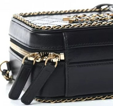 Load image into Gallery viewer, CHANEL Goatskin Quilted Medium CC Filigree Vanity Case Black