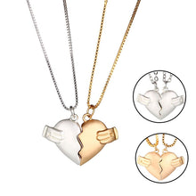 Load image into Gallery viewer, 2Pcs Magnetic Couple Necklace Lovers Heart Break Pendant