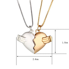 Load image into Gallery viewer, 2Pcs Magnetic Couple Necklace Lovers Heart Break Pendant