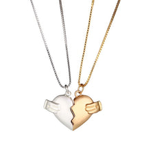 Load image into Gallery viewer, 2Pcs Magnetic Couple Necklace Lovers Heart Break Pendant