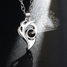 Load image into Gallery viewer, Heart Shape 100 I Love You Languages Projection Pendant Necklace Jewelry