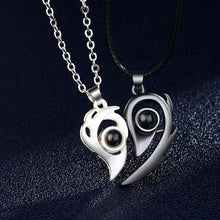 Load image into Gallery viewer, Heart Shape 100 I Love You Languages Projection Pendant Necklace Jewelry