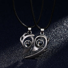 Load image into Gallery viewer, Heart Shape 100 I Love You Languages Projection Pendant Necklace Jewelry