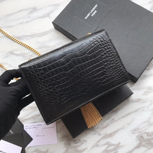 Load image into Gallery viewer, Yves Saint Laurent ‘Medium Monogram Sunset’ Croc Embossed Leather
