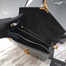 Load image into Gallery viewer, CASSANDRA MONOGRAM CLASP BAG IN CROCODILE EMBOSSED SHINY LEATHER
