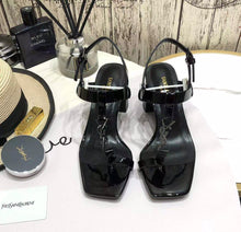 Load image into Gallery viewer, CASSANDRA SANDALS IN SMOOTH LEATHER WITH GOLD-TONE MONOGRAM
