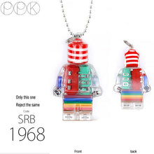 Load image into Gallery viewer, Hip-Hop Electronic Robot Rainbow Pendant Sweater Necklace
