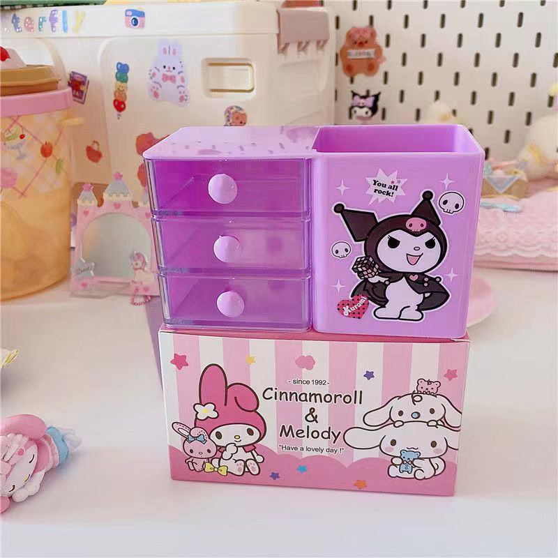 Abichoice Cartoon Drawer, with 3 Layers, Pen Holder