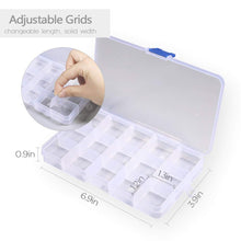 Load image into Gallery viewer, Abichoice 1 Pack, Transparent Nail Art Storage Box Container
