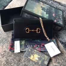 Load image into Gallery viewer, Gucci Horsebit 1955 wallet with chain
