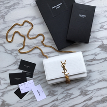 Load image into Gallery viewer, Yves Saint Laurent ‘Medium Monogram Sunset’ Croc Embossed Leather
