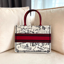 Load image into Gallery viewer, ‘I Love You’ Book Tote Small
