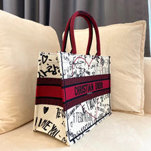 Load image into Gallery viewer, ‘I Love You’ Book Tote Small
