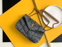 Load image into Gallery viewer, PUFFER TOY BAG IN CANVAS AND SMOOTH LEATHER
